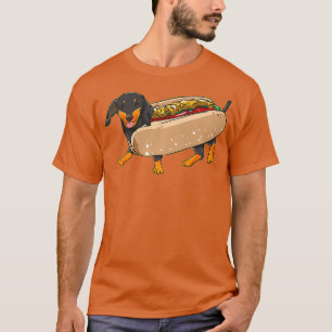 Dachshund Dog Weiner Dog Sausage In A Hot Bun T-Shirt