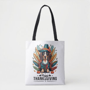 Dachshund Dog Weiner Turkey Costume Thanksgiving W Tote Bag