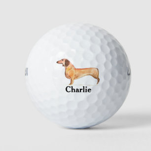 Dachshund Dog Wiener Pet Cute Puppy Doxie Golf Balls