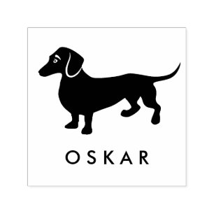 Dachshund Dog with Name Self-inking Stamp