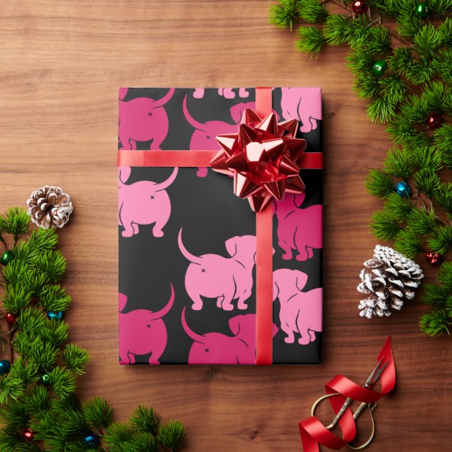Dachshund Dog Wrapping Paper (Holiday Gift)