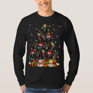 Dachshund Dog Xmas Lighting Tree Santa Dachshund C T-Shirt