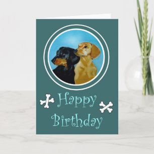 Dachshund Dogs Birthday Card