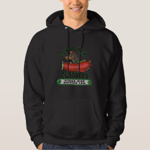 Dachshund Dogs Black Dachshund In Wiener Plane Hoodie