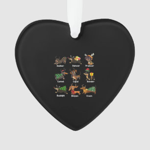 Dachshund Dogs Christmas Pajamas Dog Classic T-Shi Ornament