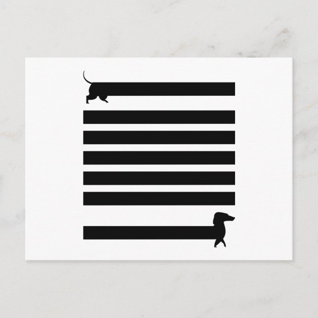 Dachshund Dogs Funny Cute Dog Holder Puppy Gift Postcard (Front)