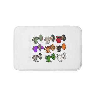 Dachshund Dogs Halloween Happy Halloween Bath Mat