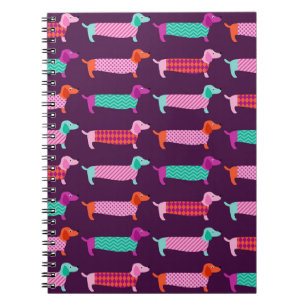 Dachshund Dogs: Seamless Cute Pattern. Notebook