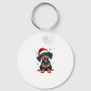 Dachshund Dogs Tree Christmas Sweater Xmas Gifts F Key Ring
