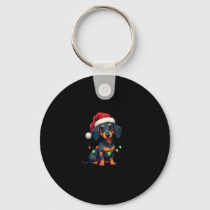 Dachshund Dogs Tree Christmas Sweater Xmas Gifts F Key Ring