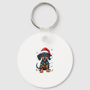 Dachshund Dogs Tree Christmas Sweater Xmas Gifts F Key Ring