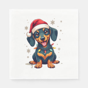 Dachshund Dogs Tree Christmas Sweater Xmas Gifts F Napkin