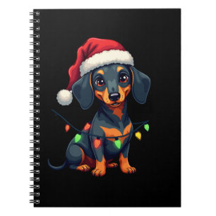 Dachshund Dogs Tree Christmas Sweater Xmas Gifts F Notebook