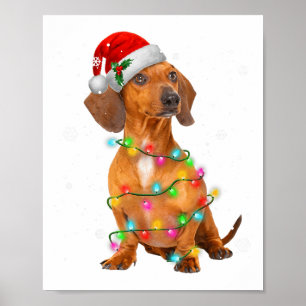 Dachshund Dogs Tree Christmas Sweater Xmas Gifts F Poster