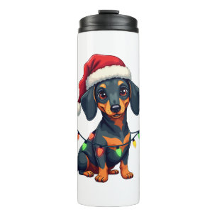Dachshund Dogs Tree Christmas Sweater Xmas Gifts F Thermal Tumbler