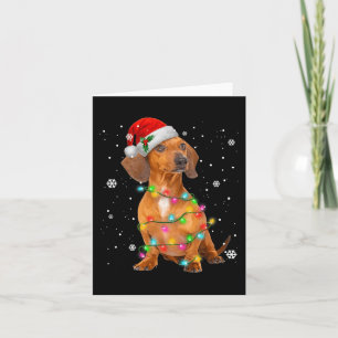 Dachshund Dogs Tree Christmas Xmas Gifts For Pet Card
