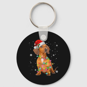 Dachshund Dogs Tree Christmas Xmas Gifts For Pet D Key Ring