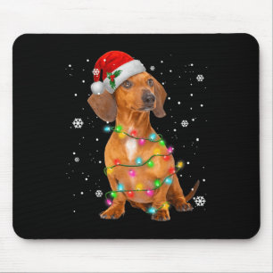 Dachshund Dogs Tree Christmas Xmas Gifts For Pet Mouse Mat