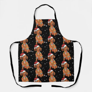 Dachshund Dogs Tree Christmas Xmas Pet Dog Apron