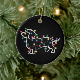 Dachshund Dogs Tree Christmas Xmas Pet Dog  Ceramic Tree Decoration