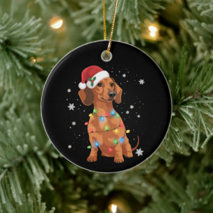 Dachshund Dogs Tree Christmas Xmas Pet Dog Ceramic Tree Decoration