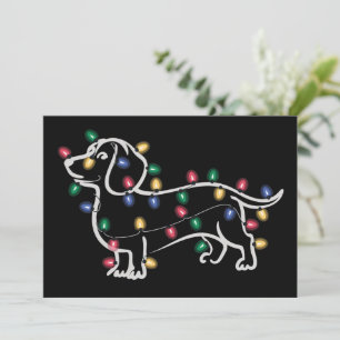 Dachshund Dogs Tree Christmas Xmas Pet Dog  Holiday Card