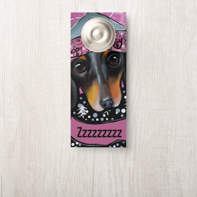 DACHSHUND  DOOR HANGER (On Knob)
