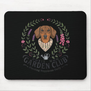 Dachshund doxie mum garden club mother's day mouse mat