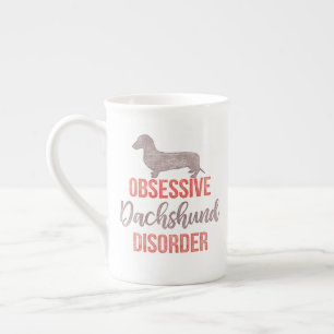 Dachshund Doxie Teckel Lover Illustration Quote Bone China Mug