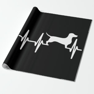 Dachshund Doxie Weenie Heartbeat Dog Mum Dad Pet Wrapping Paper