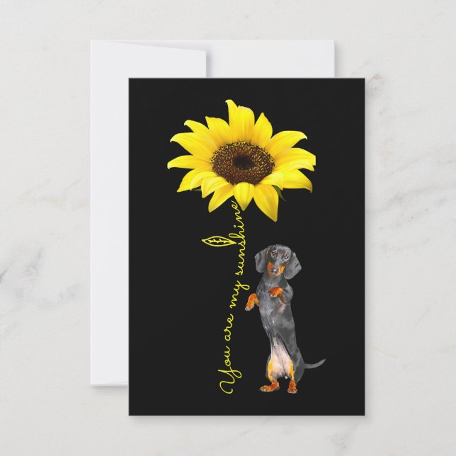 Dachshund Doxie Wiener Dotson Mum Mama Gift Thank You Card (Front)