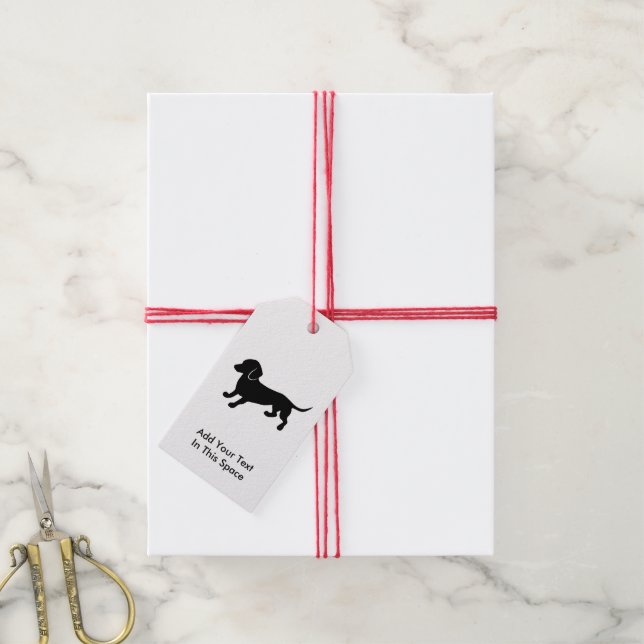Dachshund Drawing Gift Tags (With Twine)