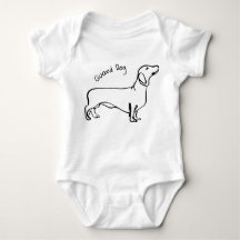 Dachshund Dreams: Customisable Baby Bodysuit
