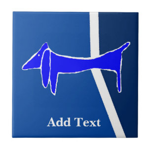 Dachshund  Dutch Look, Personalise Tile