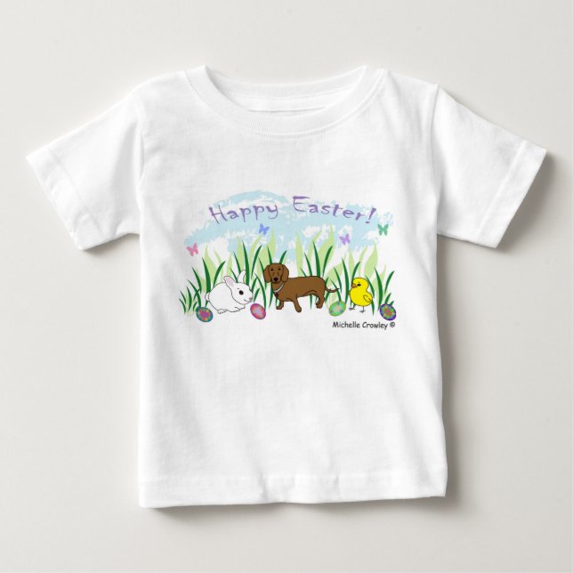 dachshund easter baby T-Shirt (Front)