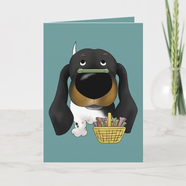 Dachshund - Easter Bone Hunt, Anyone? Holiday Card (Front)