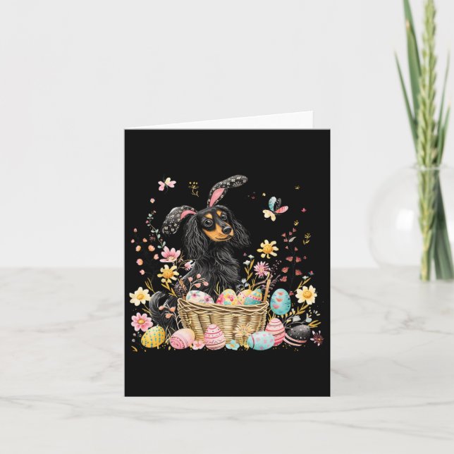 Dachshund Easter Dachshund Easter Egg  Card (Front)