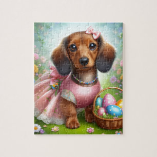 Dachshund Easter Jigsaw Puzzle