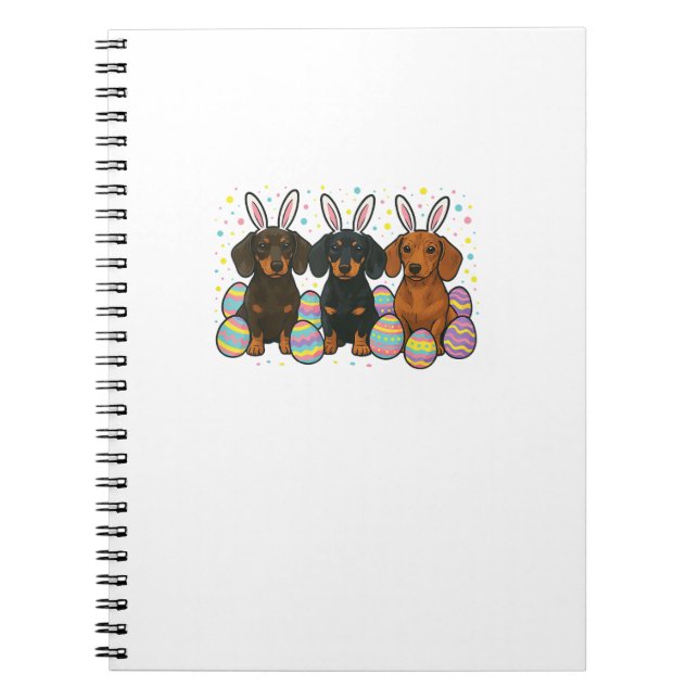 Dachshund Easter T-Shirt Notebook (Front)