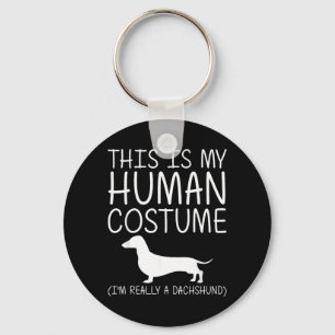 Dachshund Easy Halloween Human Costume Sausage Dog Key Ring