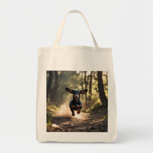 Dachshund Elegant Grocery Tote Bag