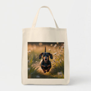 Dachshund Elegant Grocery Tote Bag