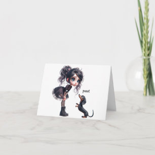 Dachshund Encouragement Card