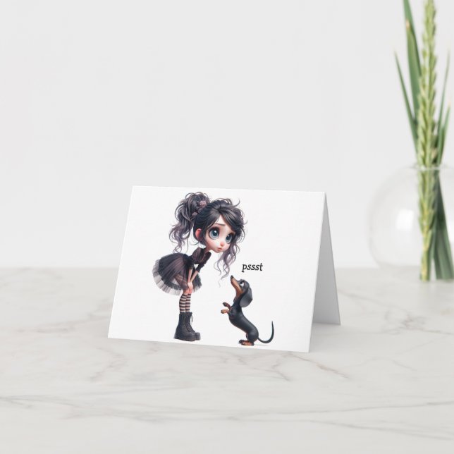 Dachshund Encouragement Card (Front)