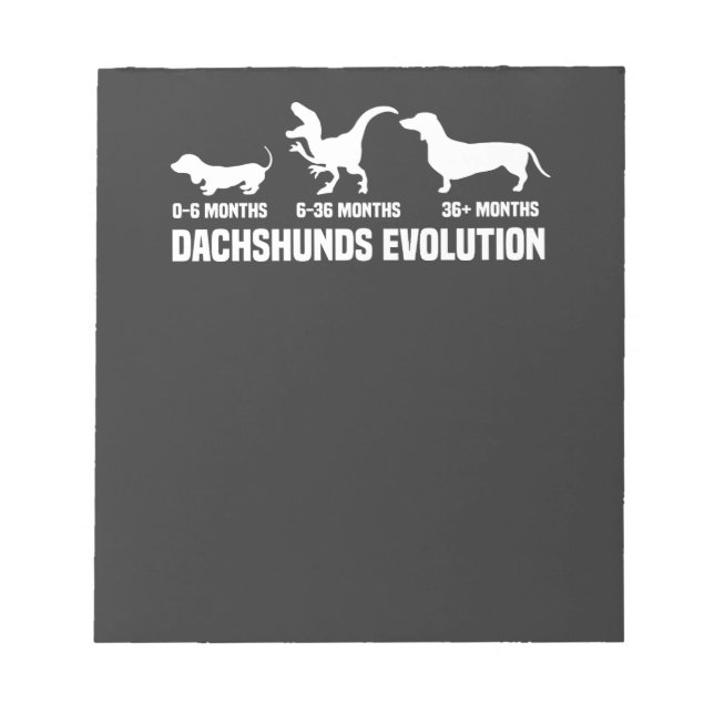 Dachshund Evolutions Notepad (Front)