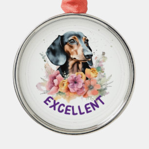 Dachshund Excellent Metal Tree Decoration