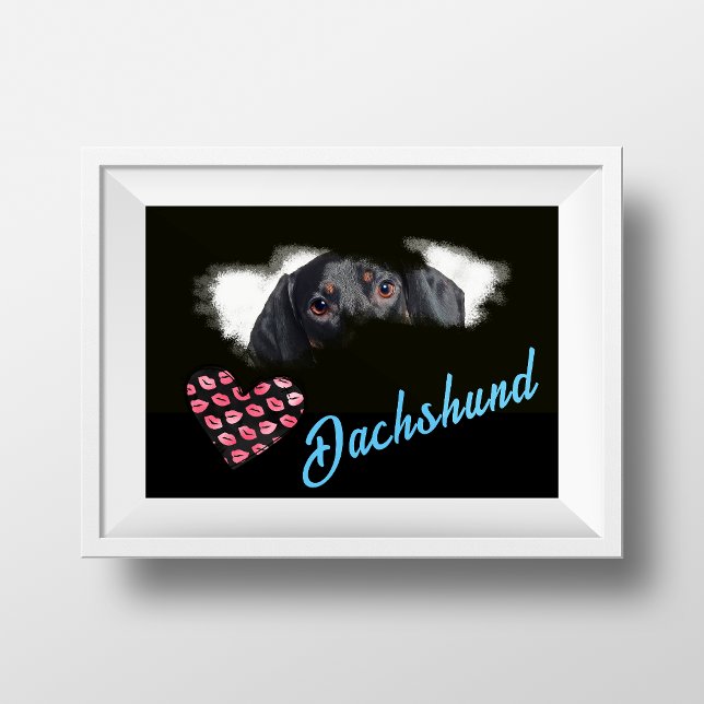Dachshund Eyes Solid Colour Poster (Creator Uploaded)
