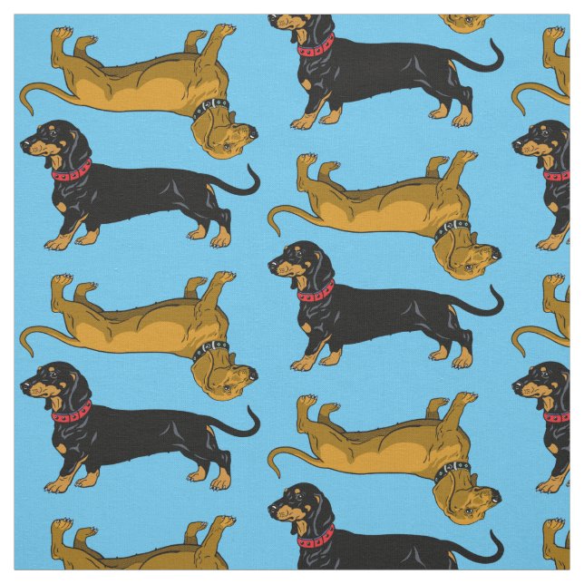 dachshund fabric (Swatch)