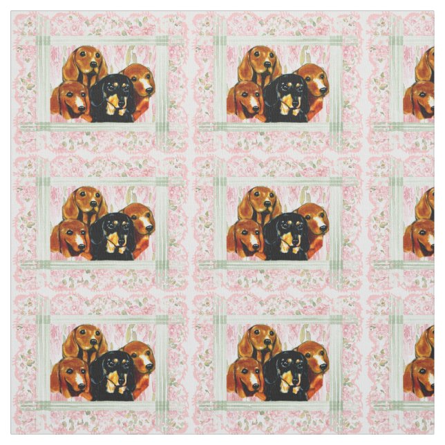 Dachshund Fabric (Swatch)