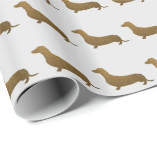 Dachshund Faux Glitter | Dog Icon Wrapping Paper